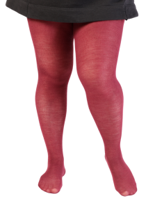 Женские теплые колготки размера плюс бордового цвета из мериносовой шерсти MILANA | Sokisahtel