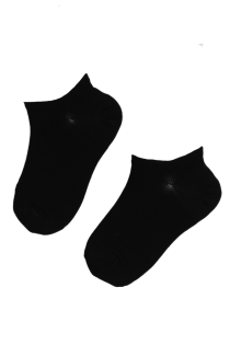 Детские укороченные(спортивные) носки черного цвета из вискозы MONDI | Sokisahtel