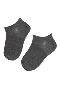 Детские укороченные(спортивные) носки темно-серого цвета из вискозы MONDI | Sokisahtel