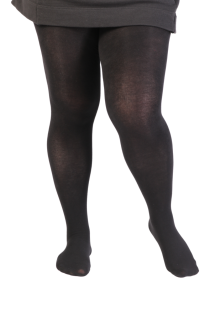 NONA plus size black cotton tights for women | Sokisahtel