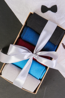 OLEV gift box with 5 pairs of silver thread socks | Sokisahtel