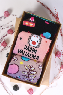 PARIM VANAEMA Mother's Day gift box with 3 pairs | Sokisahtel