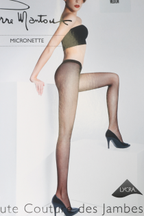 Женские стильные колготки мятно-зеленого цвета в микросетку MICRONETTE от Pierre Mantoux | Sokisahtel