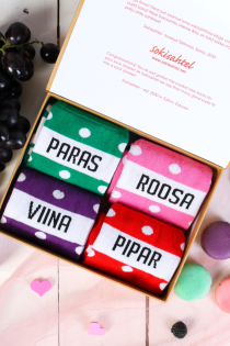 DOTS SOCKS gift box with 4 pairs of socks | Sokisahtel