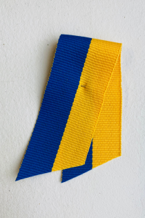 Wide ribbon in UKRAINE colours to support Ukraine | Sokisahtel
