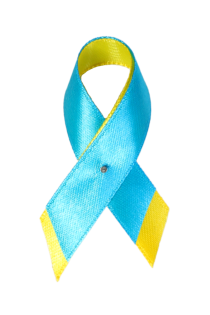 Нагрудная лента желто-голубого цвета в поддержку Украины UKRAINA | Sokisahtel