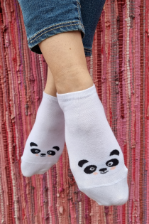 WHITE PANDA valged pandadega madalad sokid | Sokisahtel