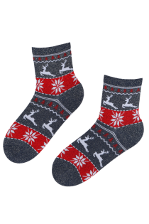 COMET blue sparkly Christmas socks for women | Sokisahtel