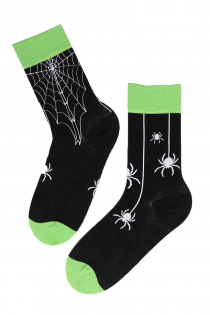 SPIDER Halloween socks with spiderwebs | Sokisahtel