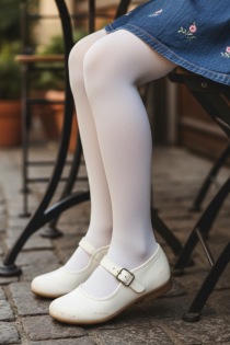 STEFFI valged sädelevad sukkpüksid tüdrukutele | Sokisahtel