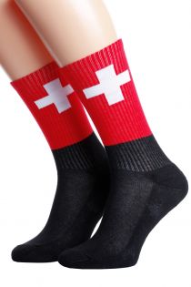 SWITZERLAND flag socks for men and women | Sokisahtel