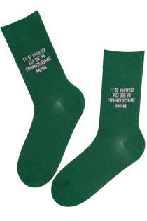 TAAVI green cotton socks for a handsome man