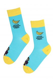 Мужские хлопковые носки с бананами KÕIGE TARGEM MEES (самый умный мужик) | Sokisahtel
