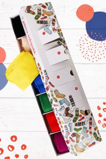 Подарочный набор из 7 пар ярких носков на каждый день недели TAUNO (набор однотонный цветной) | Sokisahtel