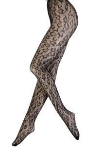 TEMPTATION black leopard print fishnet tights | Sokisahtel