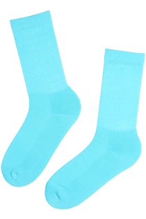 Хлопковые носки лазурного цвета для занятий спором TENNIS | Sokisahtel