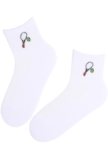 TENNIS DAY white cotton sport socks | Sokisahtel