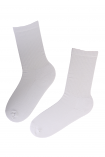 Спортивные носки белого цвета из хлопка для мужчин и женщин TENNIS | Sokisahtel