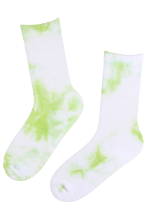 TIEDYE rohelised puuvillased sokid | Sokisahtel