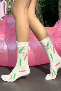 TREVISO white torn socks | Sokisahtel