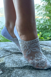 TUBE grey lace footies | Sokisahtel