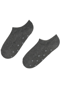 Укороченные (спортивные) носки из шерсти серого цвета с нескользящей подошвой TUULI | Sokisahtel