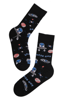 SPACED OUT cotton socks with the universe | Sokisahtel