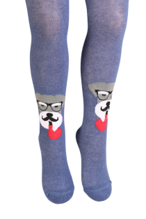 MRDOG blue tights with dogs for children | Sokisahtel