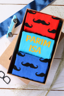 Father's Day gift box PELLE with 3 pairs of socks | Sokisahtel