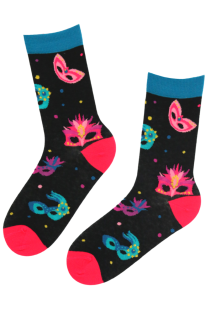 VENEZIA cotton socks with colorful masks | Sokisahtel
