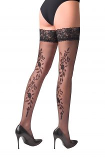 VERA 20DEN hold-ups with a floral pattern | Sokisahtel