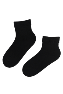 Женские однотонные тёплые носки чёрного цвета WOOLY | Sokisahtel