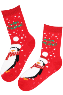 YAVANNA red penguin non-slip socks | Sokisahtel