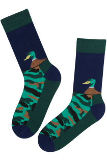 ZAYNE dark blue cotton socks with ducks | Sokisahtel