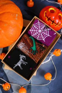 Halloween gift box ZOMBIE with 3 pairs of socks | Sokisahtel