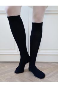 KRISS dark blue cottony knee highs | Sokisahtel