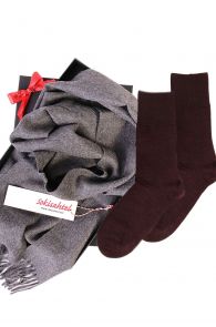 Alpaca wool scarf and DOORA socks gift box for women | Sokisahtel