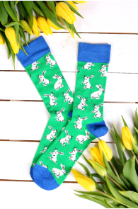 EASTER rohelised jänestega puuvillased sokid | Sokisahtel