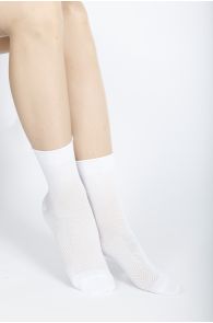 RIANA white cotton socks