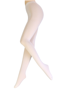 CARRE white patterned tights | Sokisahtel