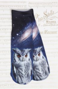 WOOD printed socks with picture of owl