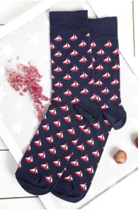 BOAT blue cotton socks | Sokisahtel