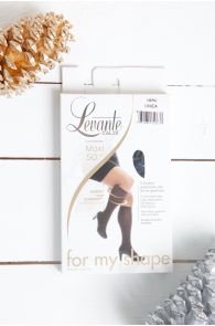 LEVANTE Maxi 50DEN black knee highs | Sokisahtel