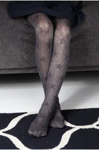 GEA grey tights for children with a delicate pattern.