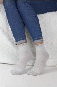 RIANA light gray cotton socks | Sokisahtel
