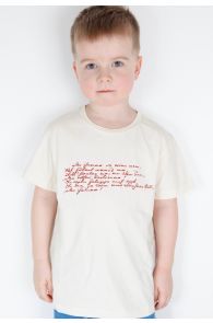 Children's beige T-shirt MINU ARM (my love) | Sokisahtel
