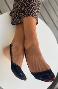 AIDA black lace toe socks for women | Sokisahtel
