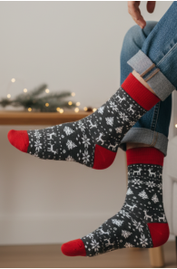 AILO dark grey Christmas socks | Sokisahtel