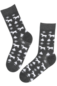 AILO dark grey Christmas socks for men 