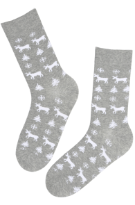 AILO light gray Christmas socks for men